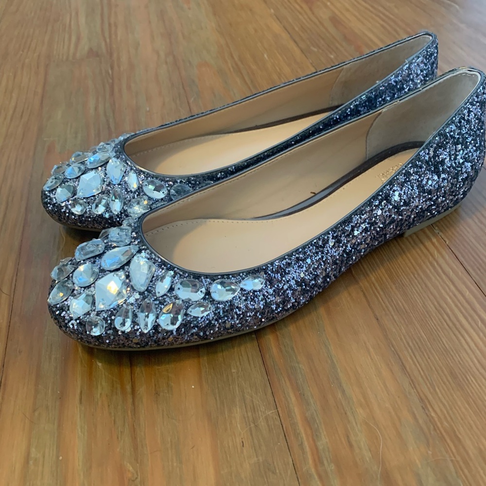 Jewel Badgley Mischka bejeweled flats